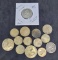 Antique foreign coin lot 13 coins ++ silver Canada Quarter PL Beauty.