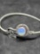 Vintage Native look Opal sterling silver Bangel Bracelet New Designer piece 3+ ct