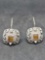 Antique Native sterling silver Earrings vary old 1920s to 40s with orange stones