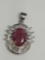 Ruby Mogok Earth Mined set in 925 sterling New Designer High End