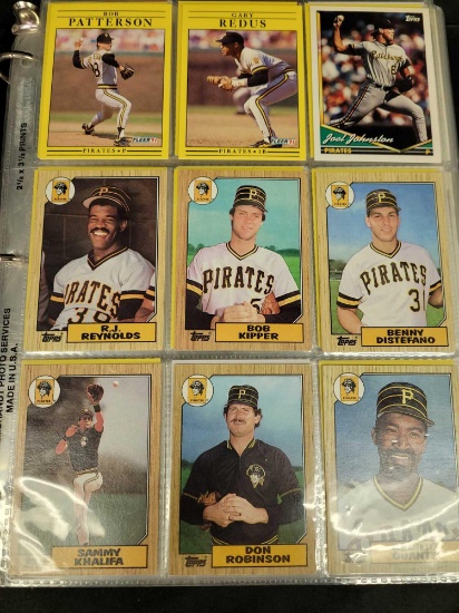 Binder of baseball cards from the 90s