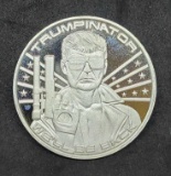 1 Troy Ounce .999 Fine Silver Donald Trumpinator we'll be back