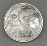 1 Troy Ounce .999 Fine Silver Donald Trump 4 More Years