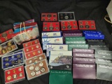 Dealer Lot of Seventy US Mint Proof Sets and Mint Sets-Tons of silver