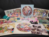 Vintage Disney Placemats pins Wall hangings records tickets movie posters