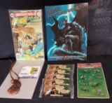 Batman 2014 souvenir comic book Harry Potter movie trading cards comicon wizard head necklace.