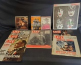 Life magazine cover pages, John Lennon book, Kiss Dynasty record, Reader's Digest