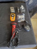 Motorola flip cell phones & chargers, microphone