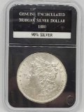 1880 Slabbed Morgan Dollar Gem Brilliant Uncirculated Blast White