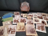 Vintage Photos Autograph books and Very old Leather purse