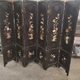 Japanese decorative style wooden portable partition