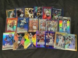 17 football cards numbered 0-100, Rookies,