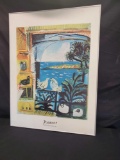 Framed artwork The Pigeons 1957 says Picasso.