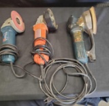 Milwaukee sander/grinder, Bosch sander/grinder, Bosch power sander.All tested power on.