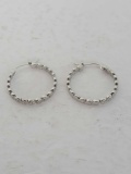 Classic Diamond Hoop Earrings NEW