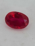 5.32 Ct Oval Red Ruby with Cert