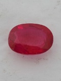 7.77 Ct Oval Red Ruby with Cert