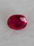 6.32 Ct Oval Red Ruby with Cert