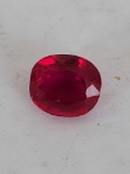 5.62 Ct Oval Red Ruby with Cert