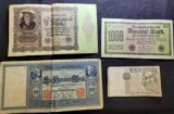 Foreign paper money. Germany and Philippines 4 notes