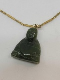 Jade Buddha pendant Necklace