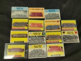 14 Vintage 1960s Football team cards Topps