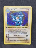 1st edition Shadowless Machamp Holo Pokemon card