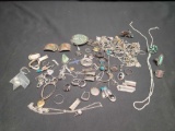 Mixed lot of Silvertone Jewelry some say 925