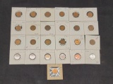 Estate Lot of Early Lincoln Wheat Cents, Some Uncirculated, 25 Pieces