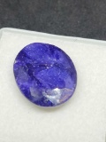 Saphire Deep blue Sri Lanka earth mined Stunner 8.79ct Oval cut huge stone