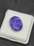 Sapphire Deep Royal blue SRI Lankan 10.14ct Huge cut Polished Stone Earth Mined