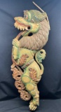 Chinese Dragon Carved Wooden Statue