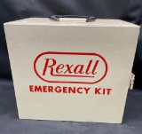 Vintage 60s Large Rexall Emergency Kit