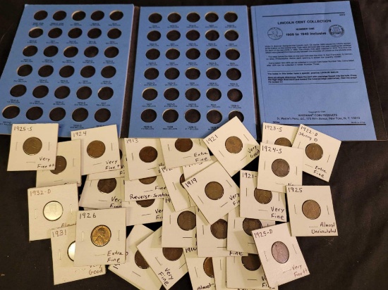 Early Key Date Lincoln Wheat Cent Collection 1909-1936 Choice Collector Grades