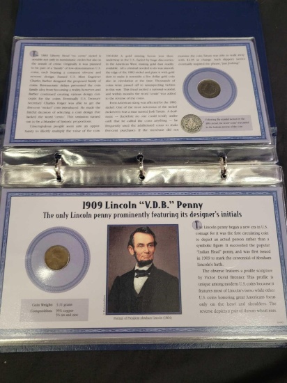 One-Of-A-Kind U.S. Coins in a Commemorative Coin and Stamp Album