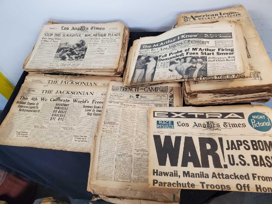 Vintage newspapers from early 1900s