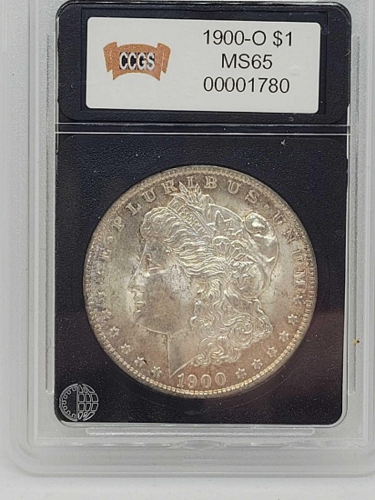 1900-O Slabbed Morgan Dollar Gem Brilliant Uncirculated MS65 Graded by CCGS