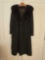 Regency Cashmere Black Jacket w Fox Collar Size 8