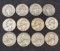 12 Silver Washington Quarters 12 coins