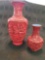 Beautiful Red Jade Vases