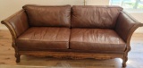 Beautiful Bernhardt Wood and Leather couch