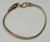 14kt gold bracelet with Horse crafted head ends