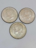 Lot of 3 1969-D Kennedy silver half dollars