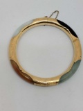 14kt gold bracelet with beautiful Jade gemstone stones