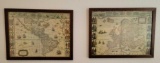 Set of Beautiful Framed Map pictures of the Terra Australis And Afica Pars