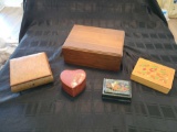Mixed Jewelry boxes and Vintage matches