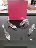 Baccarat Dolphins in motion 2 sets of 2