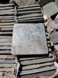 Pallet of 4 in x 4 in Grey Slate Style Stone Tiles