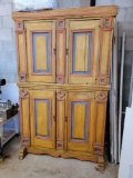 Antique Heavy Wooden Cabinet 6ft 7in Tall