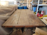 Huge Antique Heavy Carved Wooden Table